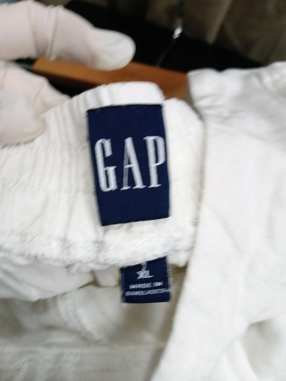 White Women's Linen-Blend Casual Shorts - Picture 4 of 5